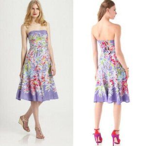 Nanette Lepore Purple Tropical Malibu Silk Dress